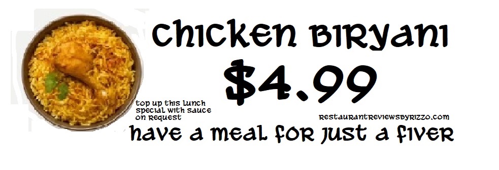 five dollar bill biryani
