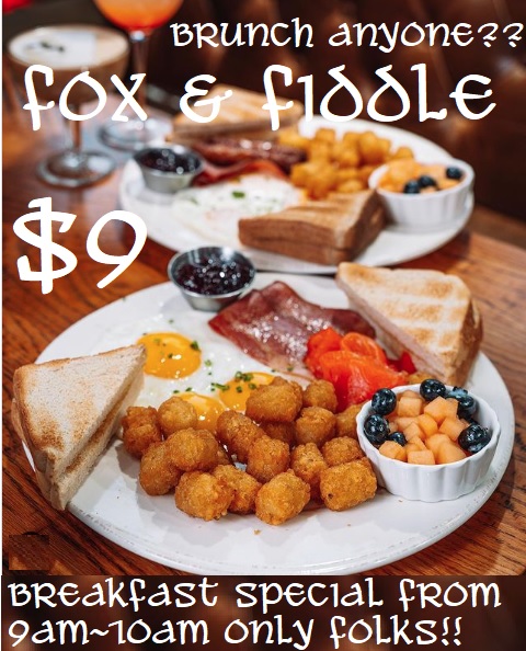 fox&fiddle brunch!!