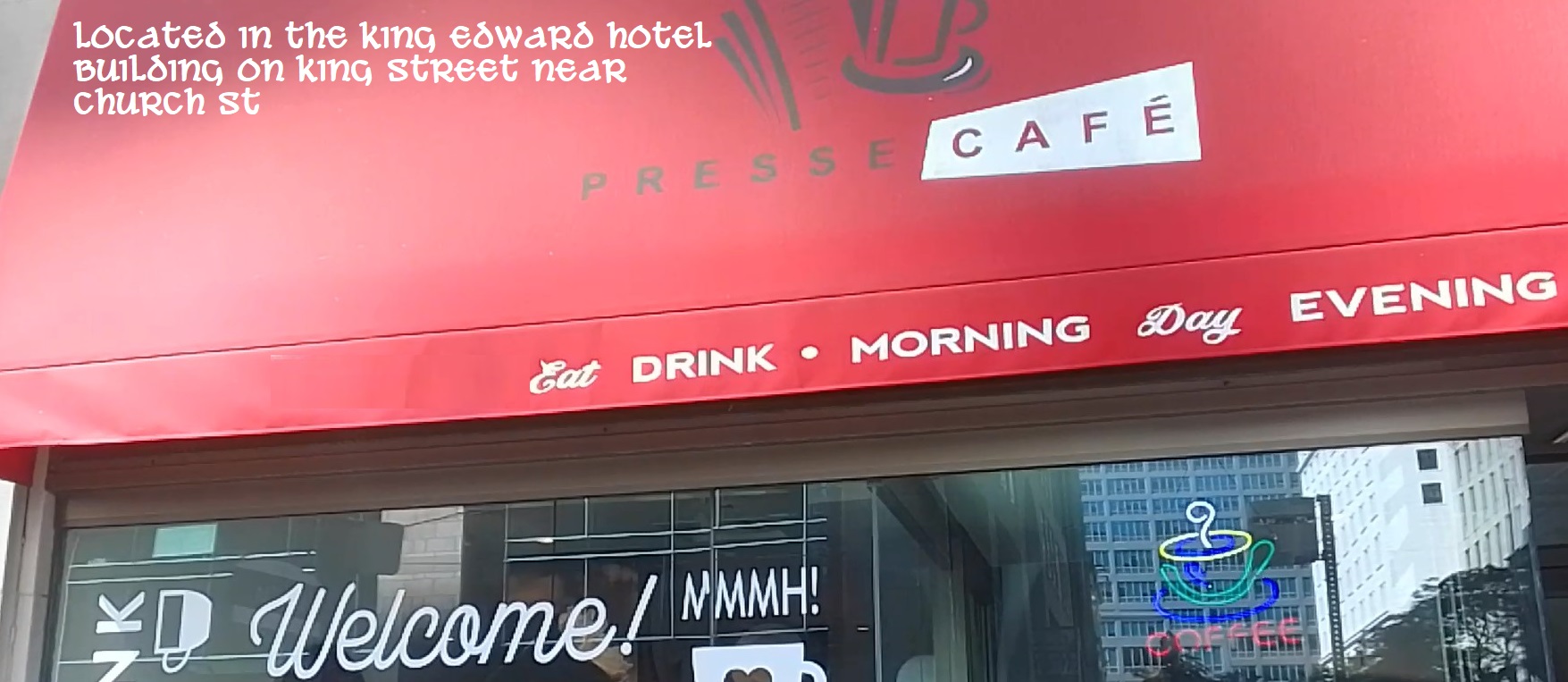 King Edward hotel cafe location