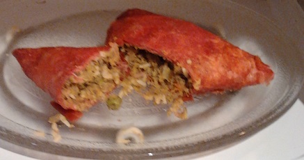 large chicken samosa with flavourings
