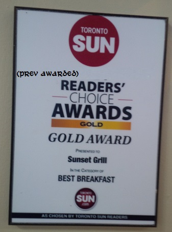 sunset grill awards galore