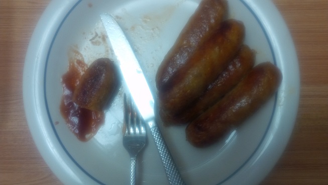 sausage dinner I cookes for myself