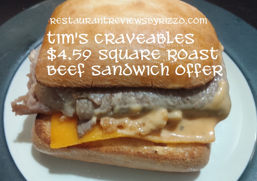 roast beef mini sandwich at tims