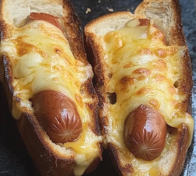 hot ogs with melted cheese