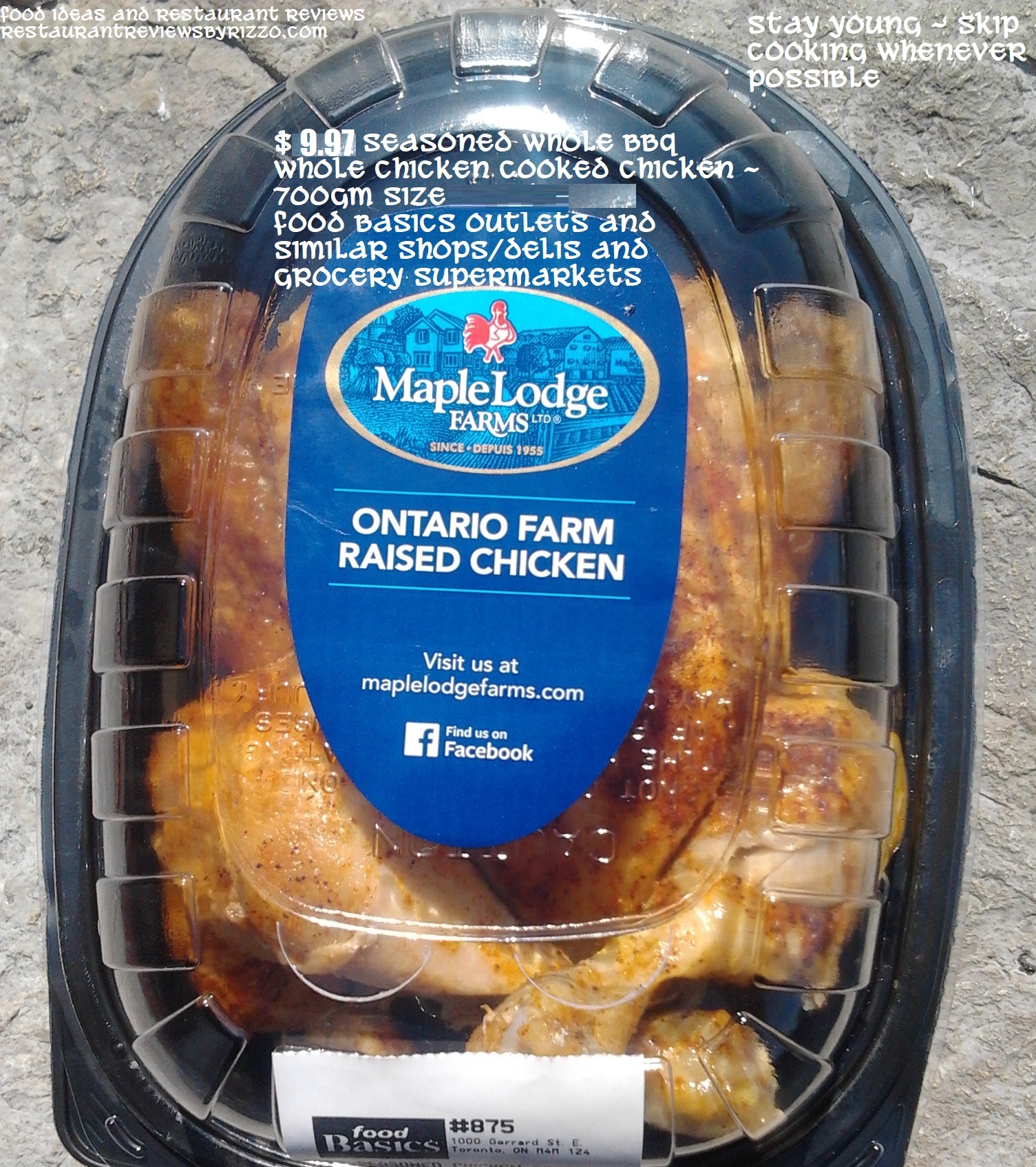 food basics maple lodge cooked whole chicken